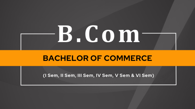 B.Com (Bachelor of Commerce)