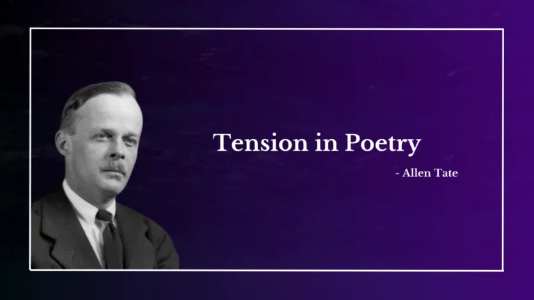 Tension in Poetry - Allen Tate