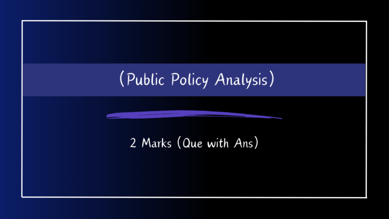 Public Policy Analysis