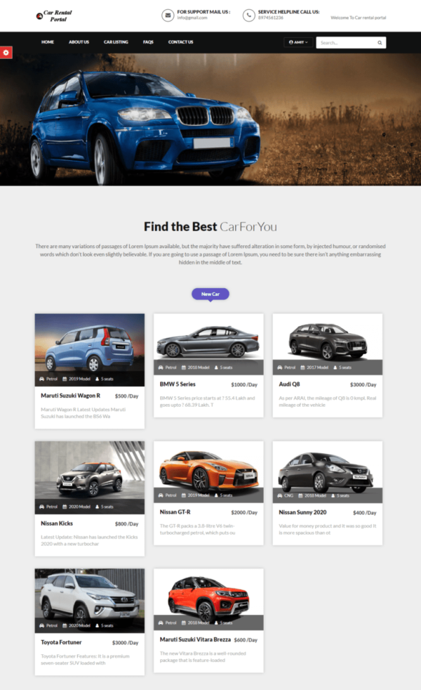 Car Rental Project