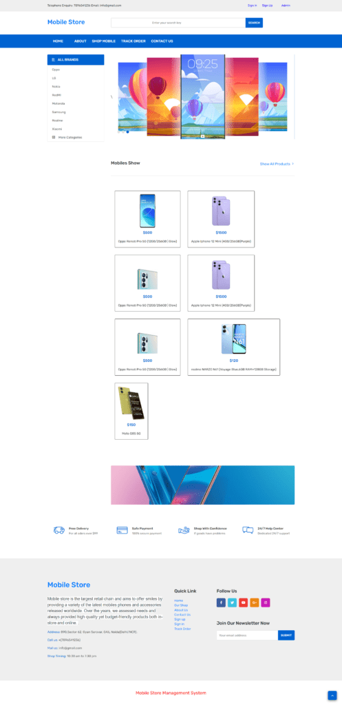 Mobile Store Management System