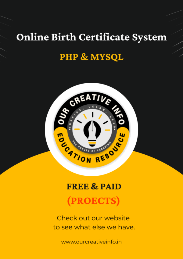 Online Birth Certificate System
