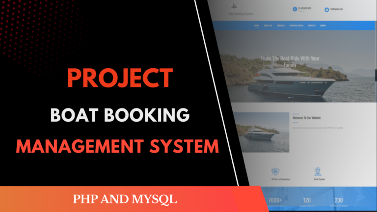 Boat Booking System using PHP & MySQL