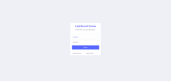 Land Record Management System