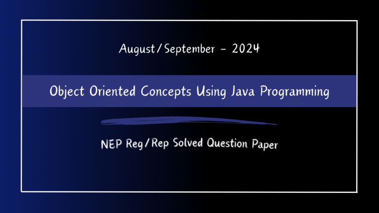 Java 2024 Regular/Repeater Solved Question Paper