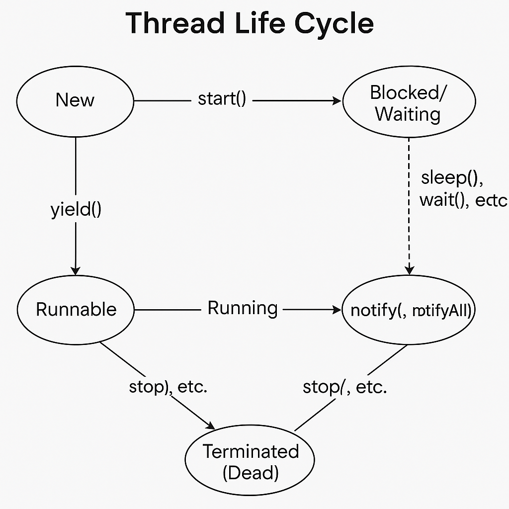 Thread life cycle diagram